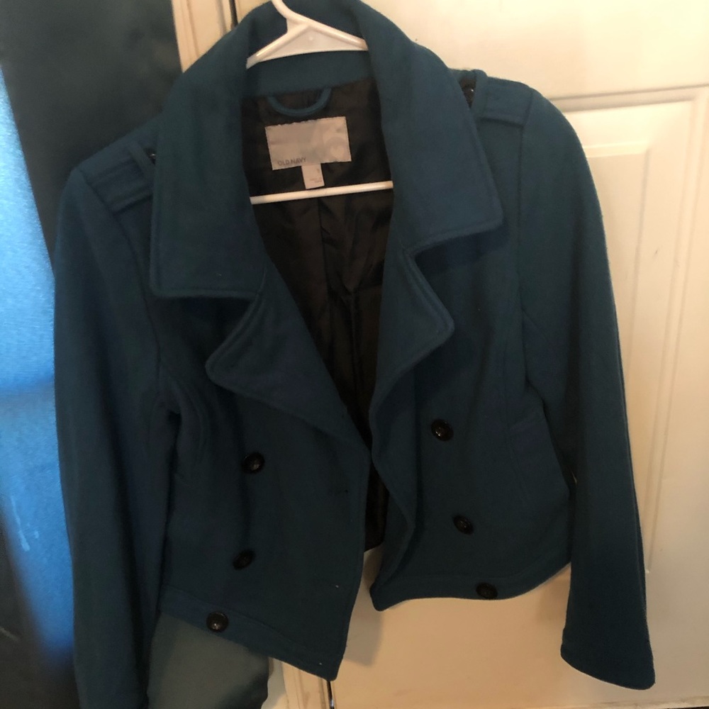 Blue wool coat
